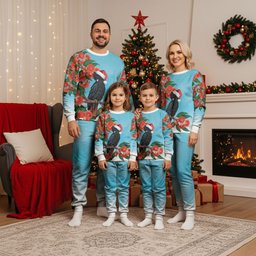 Australia Cockatoo Festive Christmas Pajama Set