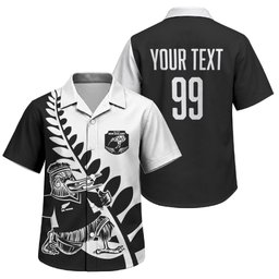 Custom Aotearoa Rugby League Family Matching Summer Maxi Dress and Hawaiian Shirt Kiwi Haka and Fern - Sporty Style