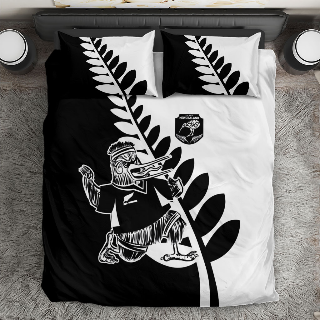 Aotearoa Rugby League Bedding Set Kiwi Haka and Fern - Sporty Style