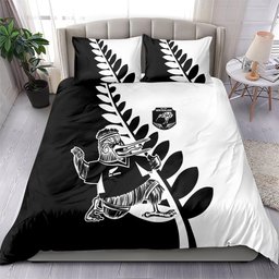 Aotearoa Rugby League Bedding Set Kiwi Haka and Fern - Sporty Style