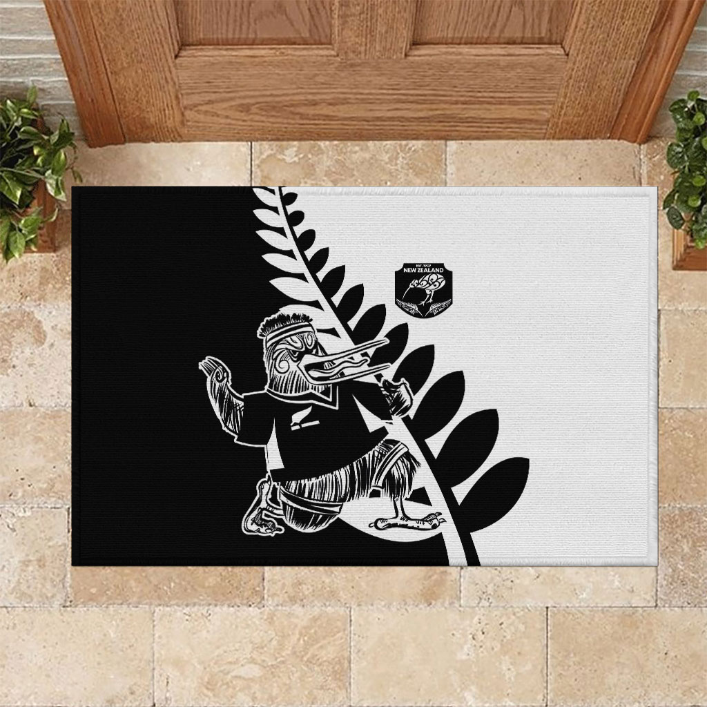 Aotearoa Rugby League Rubber Doormat Kiwi Haka and Fern - Sporty Style