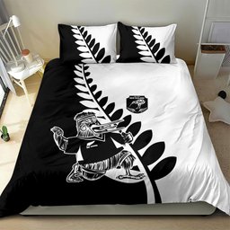 Aotearoa Rugby League Bedding Set Kiwi Haka and Fern - Sporty Style