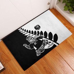 Aotearoa Rugby League Rubber Doormat Kiwi Haka and Fern - Sporty Style