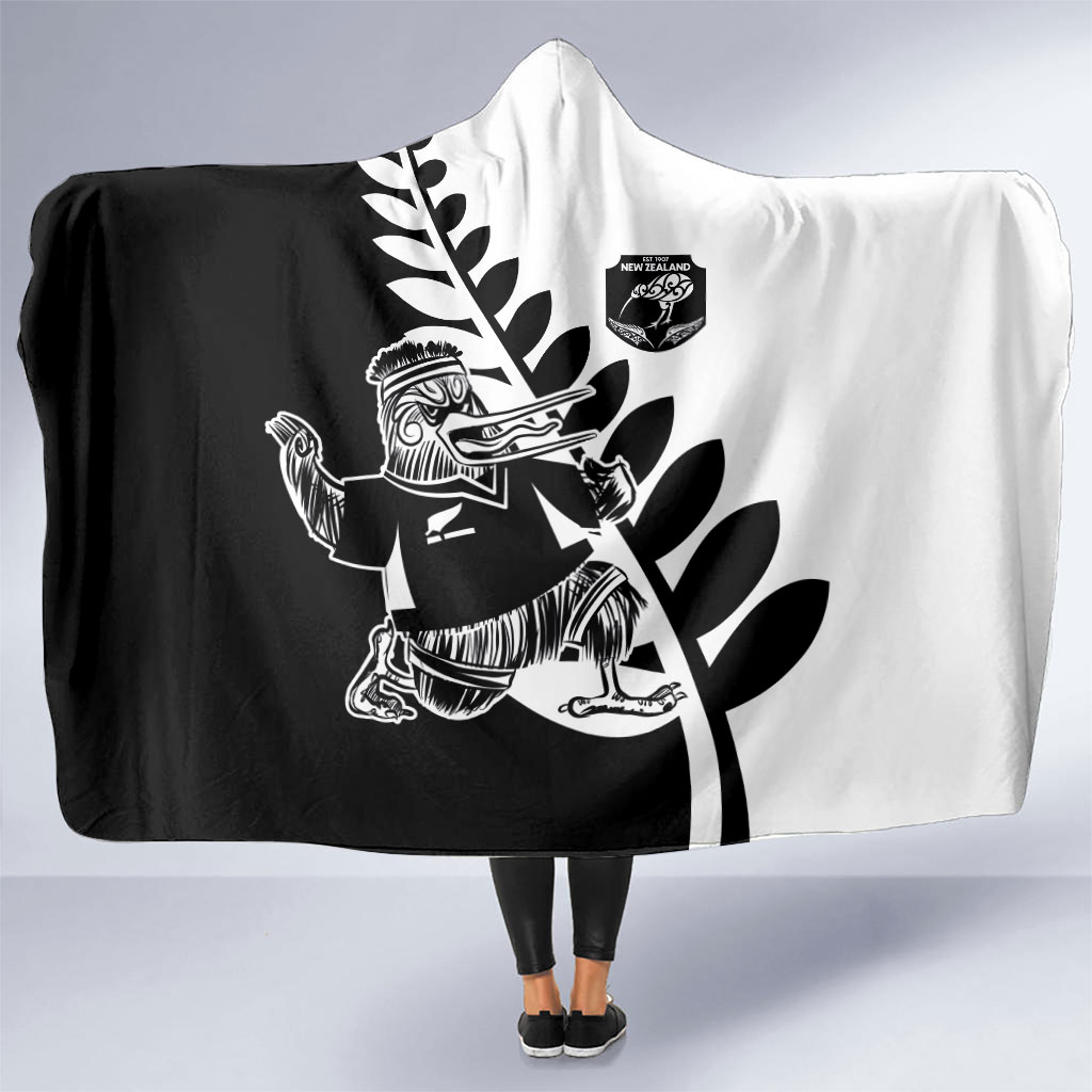 Aotearoa Rugby League Hooded Blanket Kiwi Haka and Fern - Sporty Style