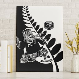 Aotearoa Rugby League Canvas Wall Art Kiwi Haka and Fern - Sporty Style
