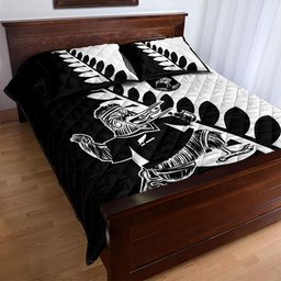 Aotearoa Rugby League Quilt Bed Set Kiwi Haka and Fern - Sporty Style