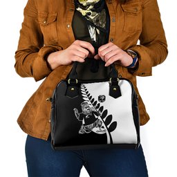 Aotearoa Rugby League Shoulder Handbag Kiwi Haka and Fern - Sporty Style