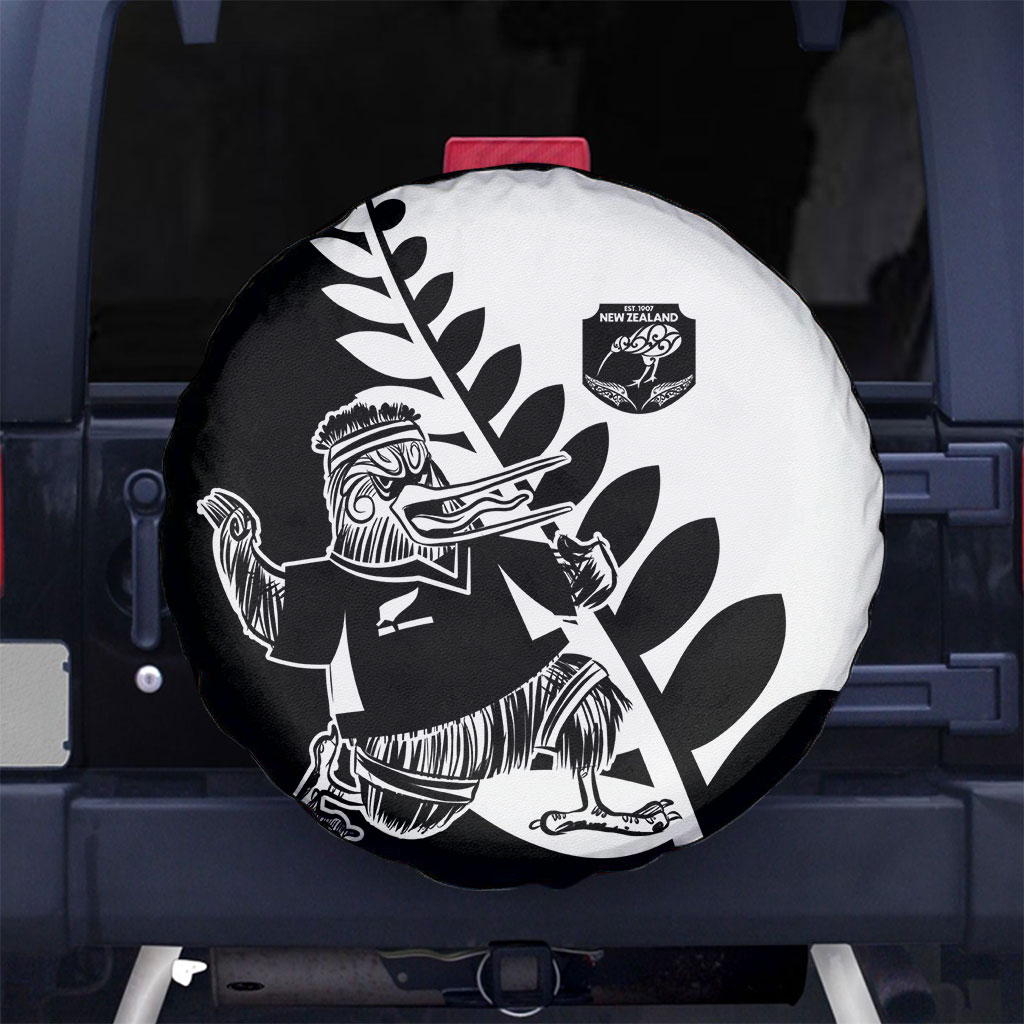 Aotearoa Rugby League Spare Tire Cover Kiwi Haka and Fern - Sporty Style