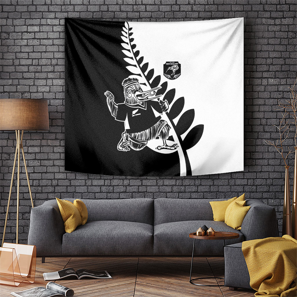 Aotearoa Rugby League Tapestry Kiwi Haka and Fern - Sporty Style