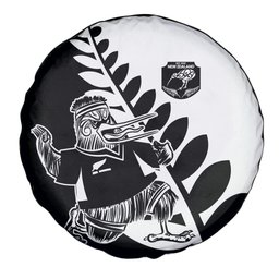 Aotearoa Rugby League Spare Tire Cover Kiwi Haka and Fern - Sporty Style
