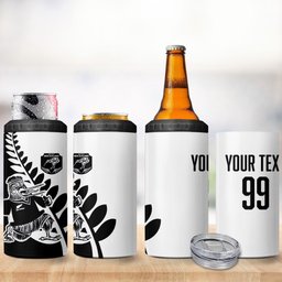 Custom Aotearoa Rugby League 4 in 1 Can Cooler Tumbler Kiwi Haka and Fern - Sporty Style