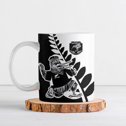Custom Aotearoa Rugby League Ceramic Mug Kiwi Haka and Fern - Sporty Style