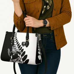 Aotearoa Rugby League Leather Bag Kiwi Haka and Fern - Sporty Style