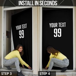 Custom Aotearoa Rugby League Door Cover Kiwi Haka and Fern - Sporty Style