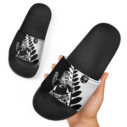 Aotearoa Rugby League Slide Sandals Kiwi Haka and Fern - Sporty Style