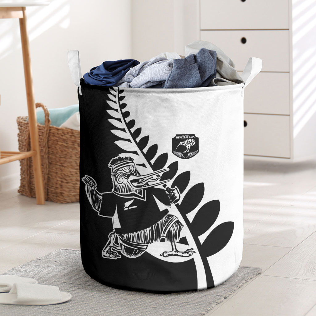 Aotearoa Rugby League Laundry Basket Kiwi Haka and Fern - Sporty Style