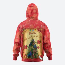 Personalised New Zealand Christmas Zip Hoodie Meri Kirihimete NZ Xmas Tree Animals