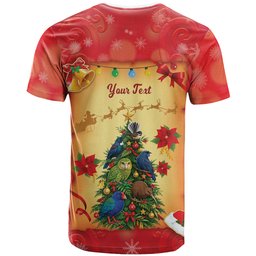 Personalised New Zealand Christmas T Shirt Meri Kirihimete NZ Xmas Tree Animals