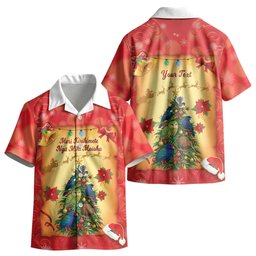 Personalised New Zealand Christmas Kid Hawaiian Shirt Meri Kirihimete NZ Xmas Tree Animals