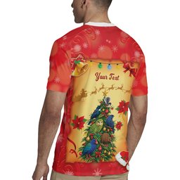 Personalised New Zealand Christmas Rugby Jersey Meri Kirihimete NZ Xmas Tree Animals
