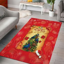 New Zealand Christmas Area Rug Meri Kirihimete NZ Xmas Tree Animals
