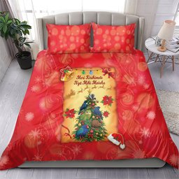 New Zealand Christmas Bedding Set Meri Kirihimete NZ Xmas Tree Animals