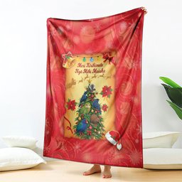 New Zealand Christmas Blanket Meri Kirihimete NZ Xmas Tree Animals
