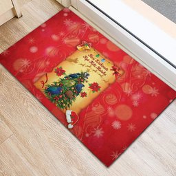 New Zealand Christmas Rubber Doormat Meri Kirihimete NZ Xmas Tree Animals