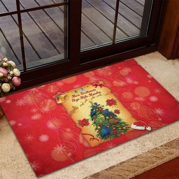 New Zealand Christmas Rubber Doormat Meri Kirihimete NZ Xmas Tree Animals