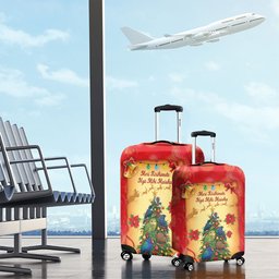 New Zealand Christmas Luggage Cover Meri Kirihimete NZ Xmas Tree Animals