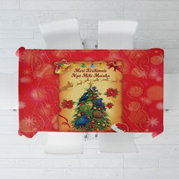 New Zealand Christmas Tablecloth Meri Kirihimete NZ Xmas Tree Animals