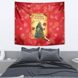 New Zealand Christmas Tapestry Meri Kirihimete NZ Xmas Tree Animals