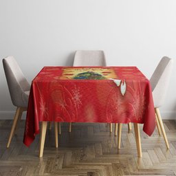 New Zealand Christmas Tablecloth Meri Kirihimete NZ Xmas Tree Animals