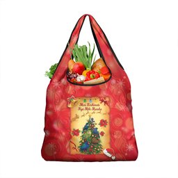 New Zealand Christmas Grocery Bag Meri Kirihimete NZ Xmas Tree Animals