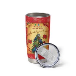 Personalised New Zealand Christmas Tumbler Cup Meri Kirihimete NZ Xmas Tree Animals