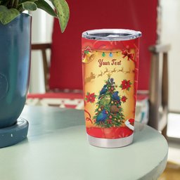 Personalised New Zealand Christmas Tumbler Cup Meri Kirihimete NZ Xmas Tree Animals