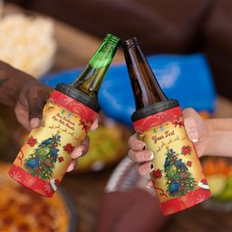 Personalised New Zealand Christmas 4 in 1 Can Cooler Tumbler Meri Kirihimete NZ Xmas Tree Animals