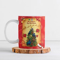 Personalised New Zealand Christmas Ceramic Mug Meri Kirihimete NZ Xmas Tree Animals
