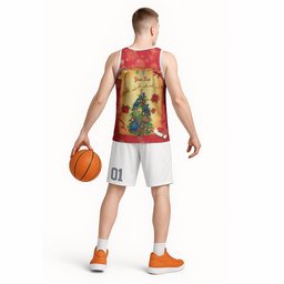 Personalised New Zealand Christmas Basketball Jersey Meri Kirihimete NZ Xmas Tree Animals