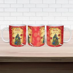 Personalised New Zealand Christmas Ceramic Mug Meri Kirihimete NZ Xmas Tree Animals