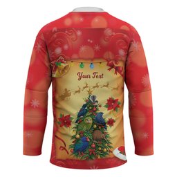 Personalised New Zealand Christmas Hockey Jersey Meri Kirihimete NZ Xmas Tree Animals