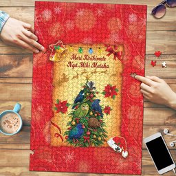 New Zealand Christmas Puzzle Meri Kirihimete NZ Xmas Tree Animals