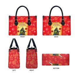 New Zealand Christmas Leather Bag Meri Kirihimete NZ Xmas Tree Animals