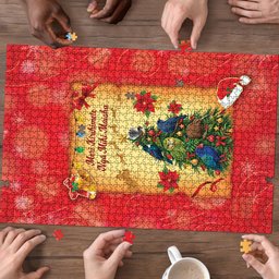New Zealand Christmas Puzzle Meri Kirihimete NZ Xmas Tree Animals