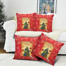 New Zealand Christmas Pillow Cover Meri Kirihimete NZ Xmas Tree Animals