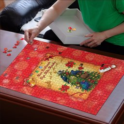 New Zealand Christmas Puzzle Meri Kirihimete NZ Xmas Tree Animals