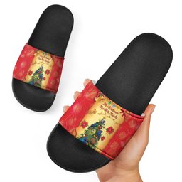 New Zealand Christmas Slide Sandals Meri Kirihimete NZ Xmas Tree Animals