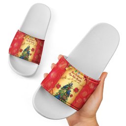 New Zealand Christmas Slide Sandals Meri Kirihimete NZ Xmas Tree Animals