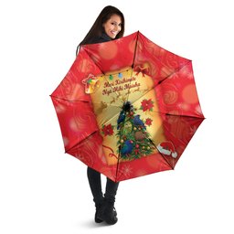 New Zealand Christmas Umbrella Meri Kirihimete NZ Xmas Tree Animals