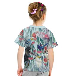 National Bird Week - Aussie Birds on Eucalyptus Kid T Shirt Sky Blue